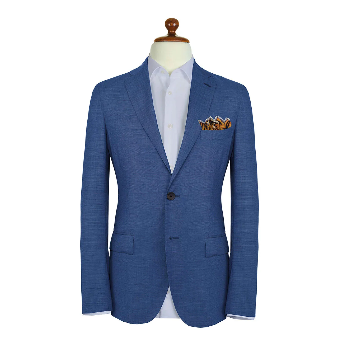 Tyger Tyger White Smoke Pocket Square