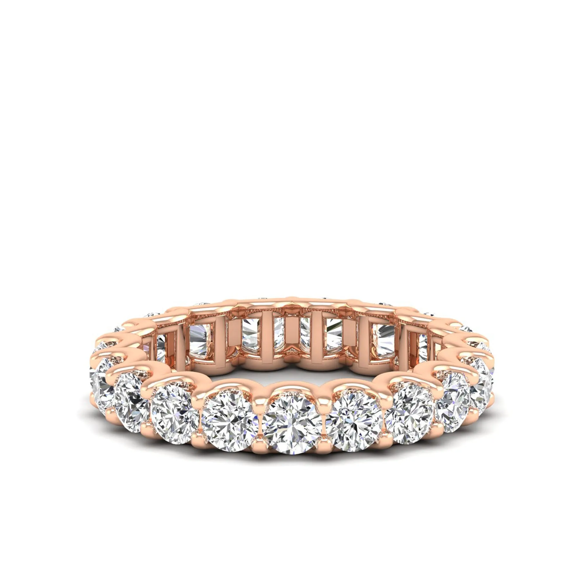 U-Prong Diamond Eternity Band