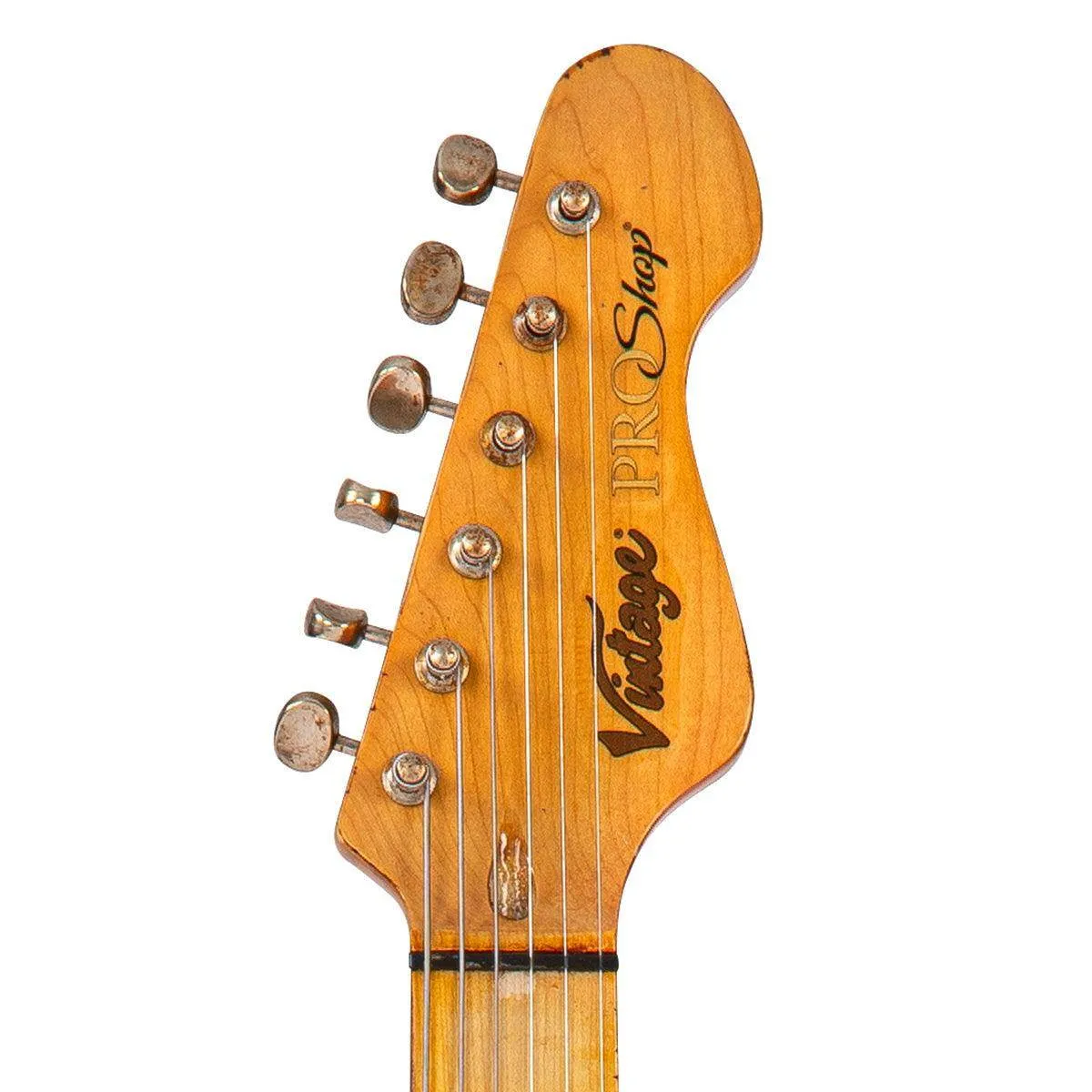 Vintage V6 ProShop Unique ~ Distressed Gold ~ Hardtail (Contact: Richards Guitars. www.rguitars.co.uk)