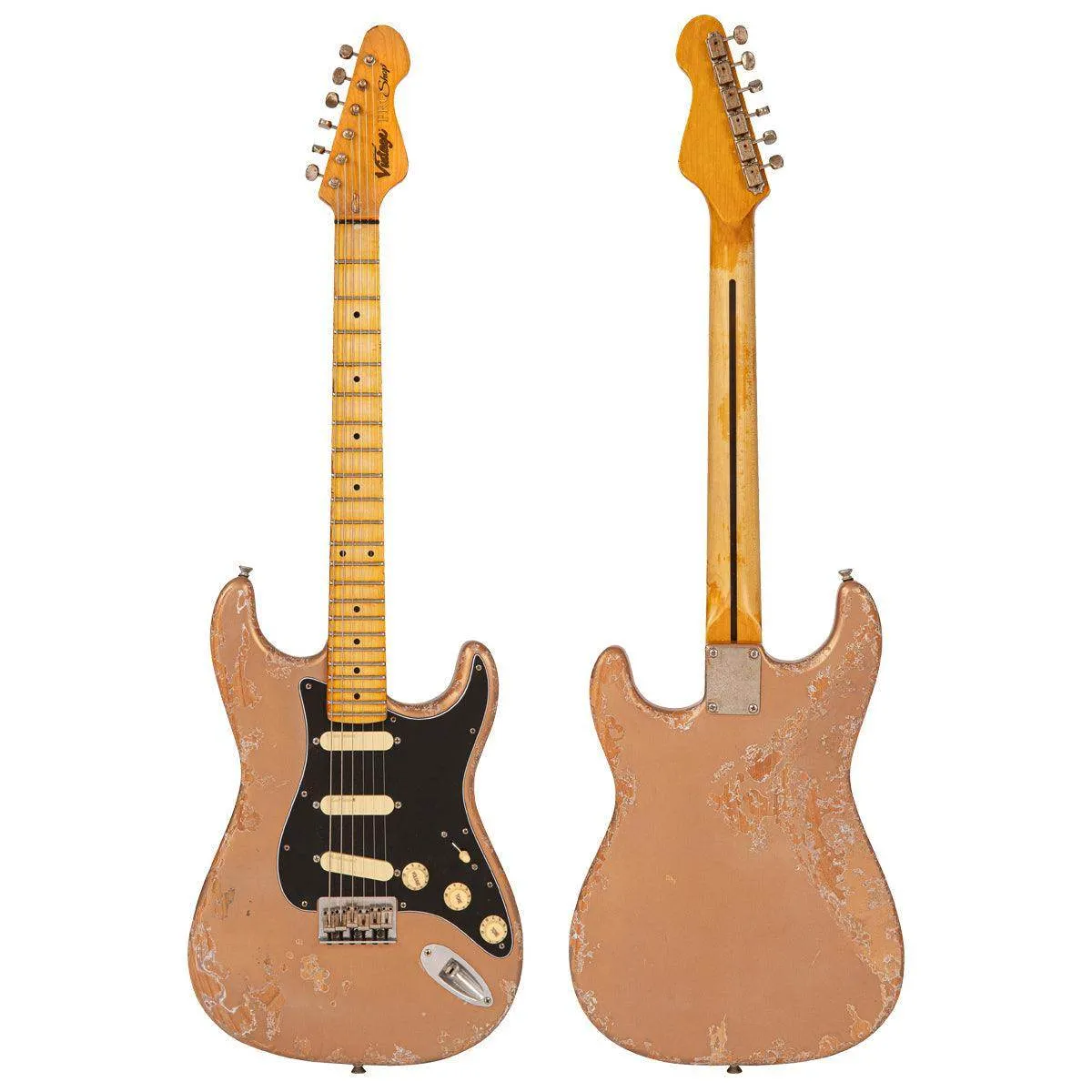 Vintage V6 ProShop Unique ~ Distressed Gold ~ Hardtail (Contact: Richards Guitars. www.rguitars.co.uk)