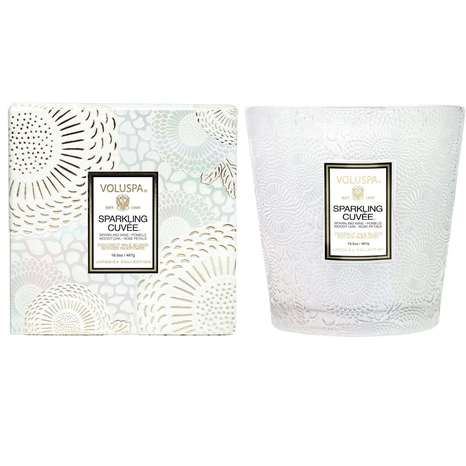 Voluspa Sparkling Cuvée 2 Wick Hearth Candle ~ 16.5 oz.