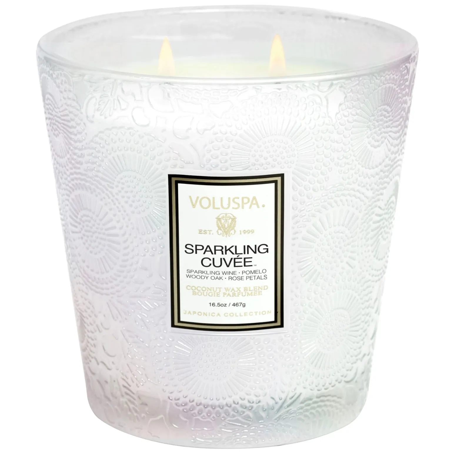 Voluspa Sparkling Cuvée 2 Wick Hearth Candle ~ 16.5 oz.