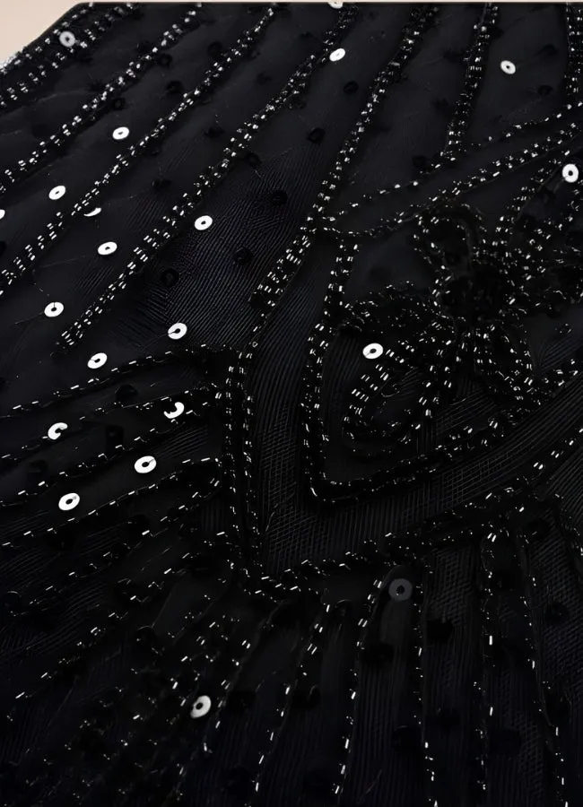 Women's Black Steampunk Long Dress