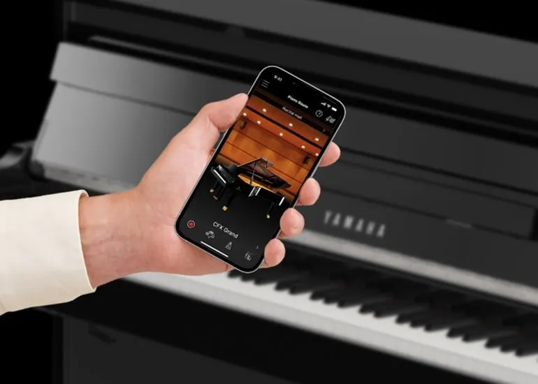 Yamaha NU1XA AvantGrand Hybrid Digital Upright Piano Polished Ebony